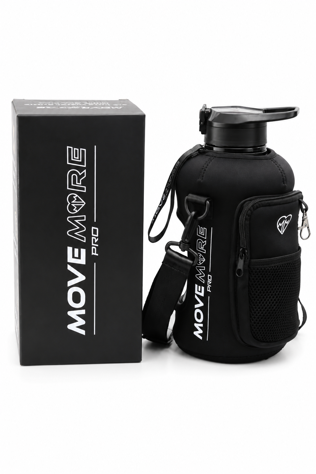 Move More Pro bottle with retail box